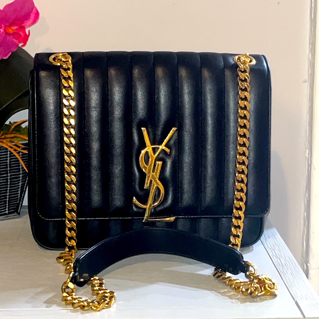 Ysl Vicky Large Leather Crossbody Bag